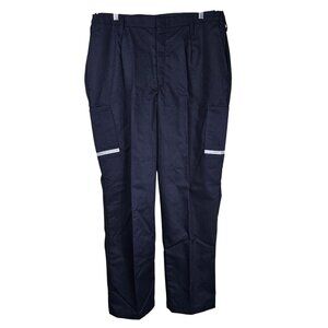 FedEx VF Imagewear Cargo Work Pants Sz 16 Navy Reflective Pocket Delivery Safety